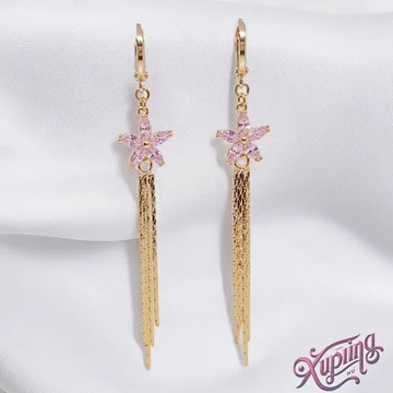 Miriam 18K XP virágos fülbevaló pink Miriam 18K XP virágos fülbevaló pink