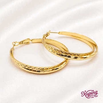 Fendro 14K XP karika fülbevaló 4cm