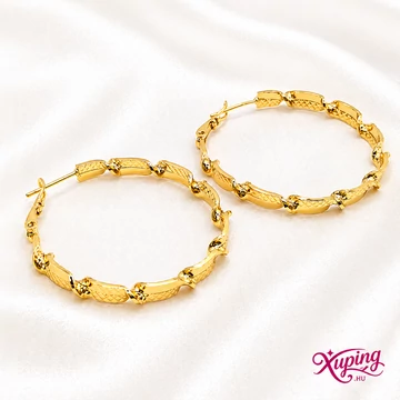 Ferox  18K XP karika fülbevaló 4cm