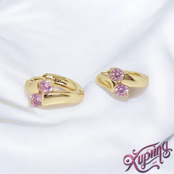 Lucie 14K XP fülbevaló pink
