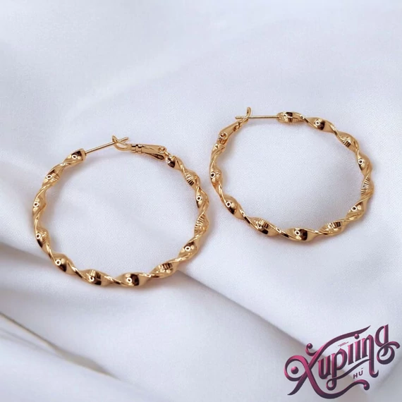 Lotte 18K XP karika  fülbevaló 4cm