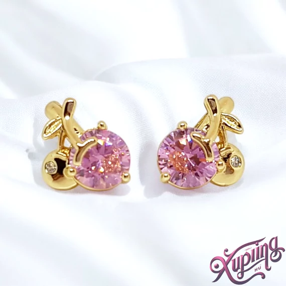 Naxos 14K XP kislány fülbevaló pink