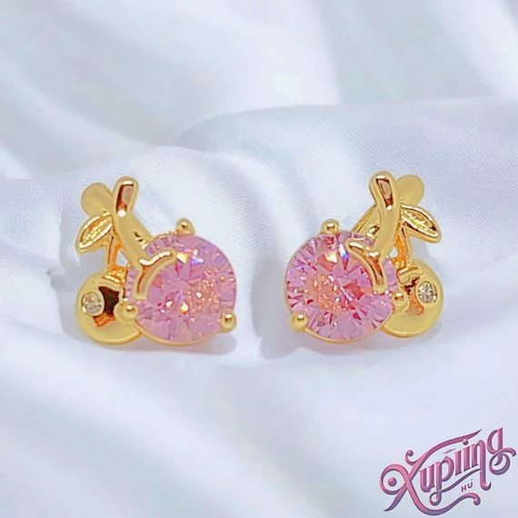 Naxos 14K XP kislány fülbevaló pink