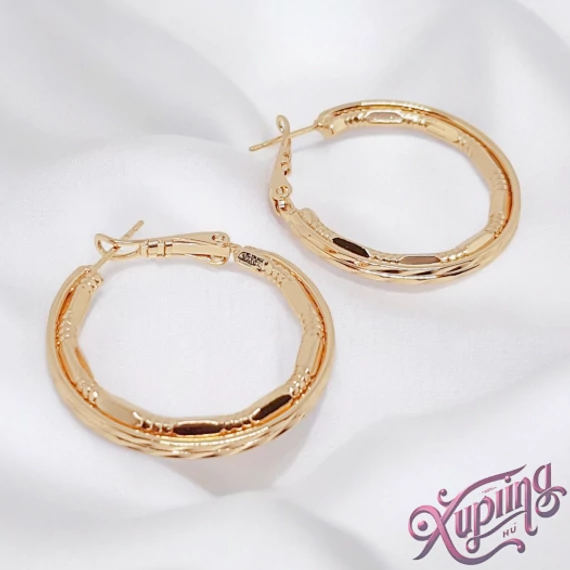 Thalia 18K XP karika fülbevaló 3cm