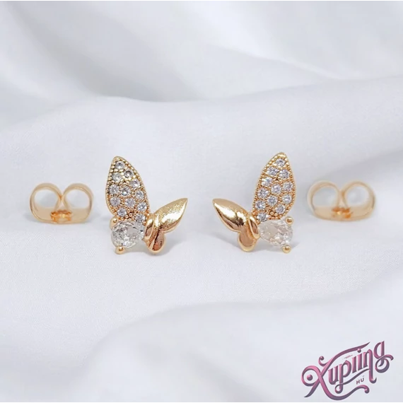 Dita 18K XP pillangó fülbevaló clear
