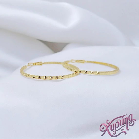 Ingrid 14K XP karika fülbevaló 5cm