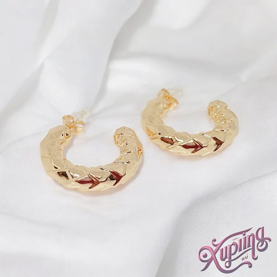 Imelda 18K XP karika fülbevaló 3cm