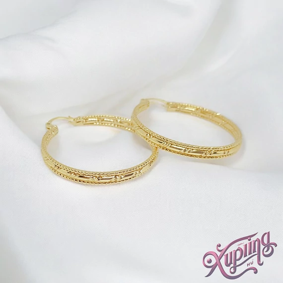 Iveta 14K XP karika fülbevaló 4cm