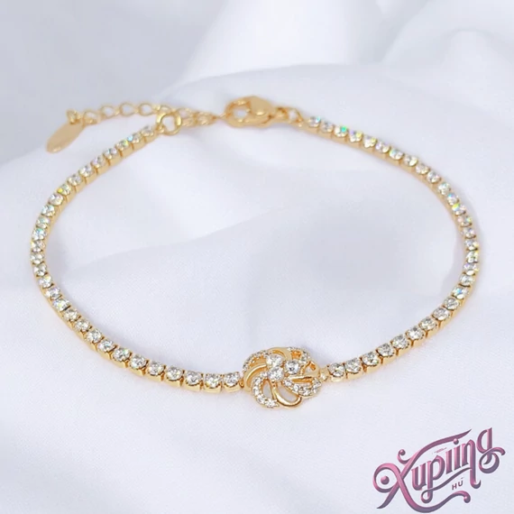 Lumi 18K XP köves karkötő 17+3cm 