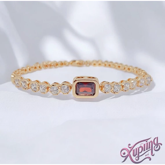 Sanni 18K XP karkötő 17+3cm piros