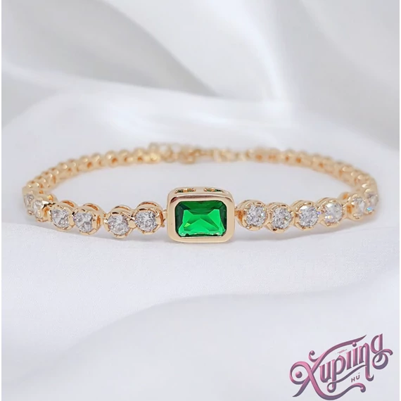 Sanni 18K XP karkötő 17+3cm zöld