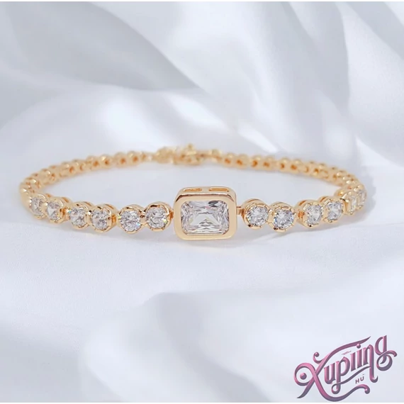 Sanni 18K XP karkötő 17+3cm clear