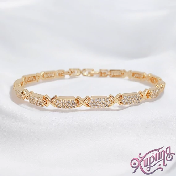 Amarillo 18K XP köves karkötő 17/19cm