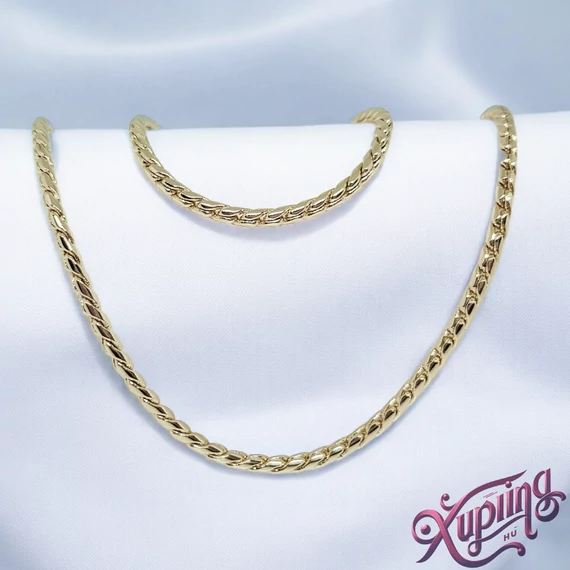 Linda 14K XP ékszerszett - nyaklánc + karkötő 50cm/19cm