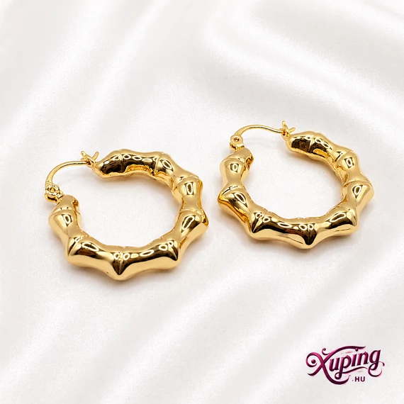 Fervon 18K XP karika fülbevaló 3cm