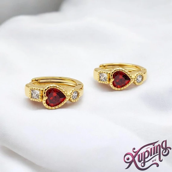 Rhina 18K XP szíves fülbevaló