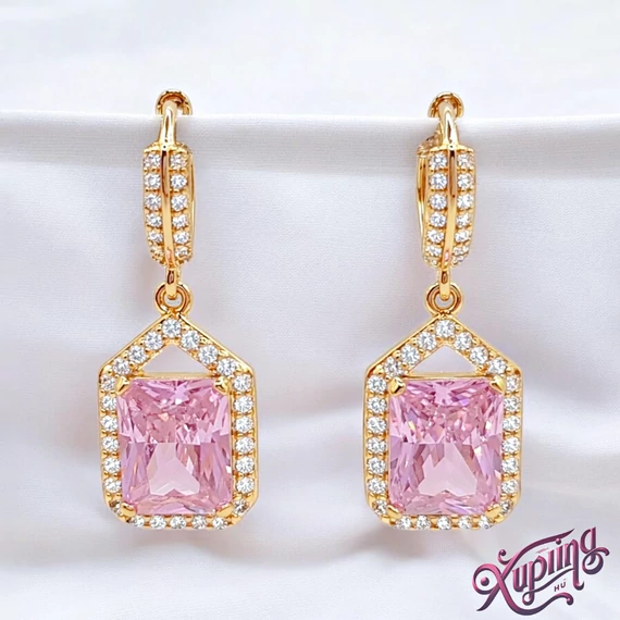 Regalyn 18K XP fülbevaló pink