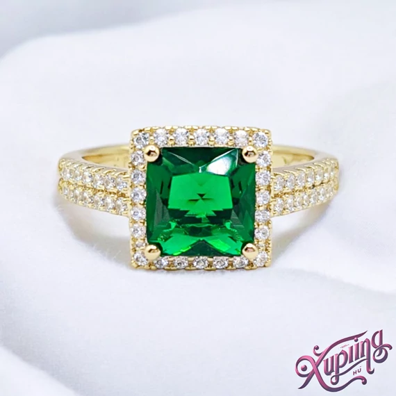 Royale 14K XP gyűrű 8-as zöld