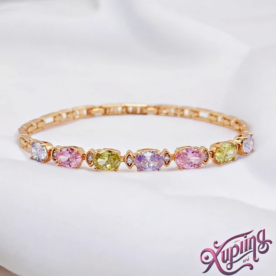 Maura 18K XP antiallergén karkötő színes 17/19cm