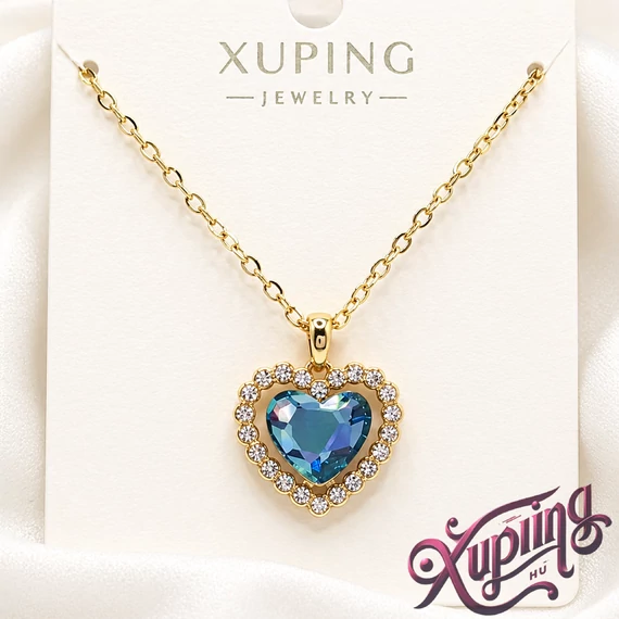 Astrix 14K XP szíves nyaklánc 45cm kék