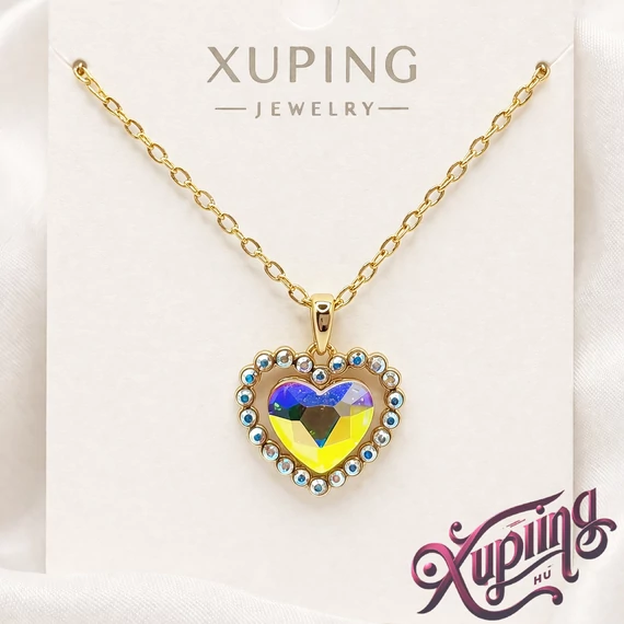 Astrix 14K XP szíves nyaklánc 45cm színjátszós