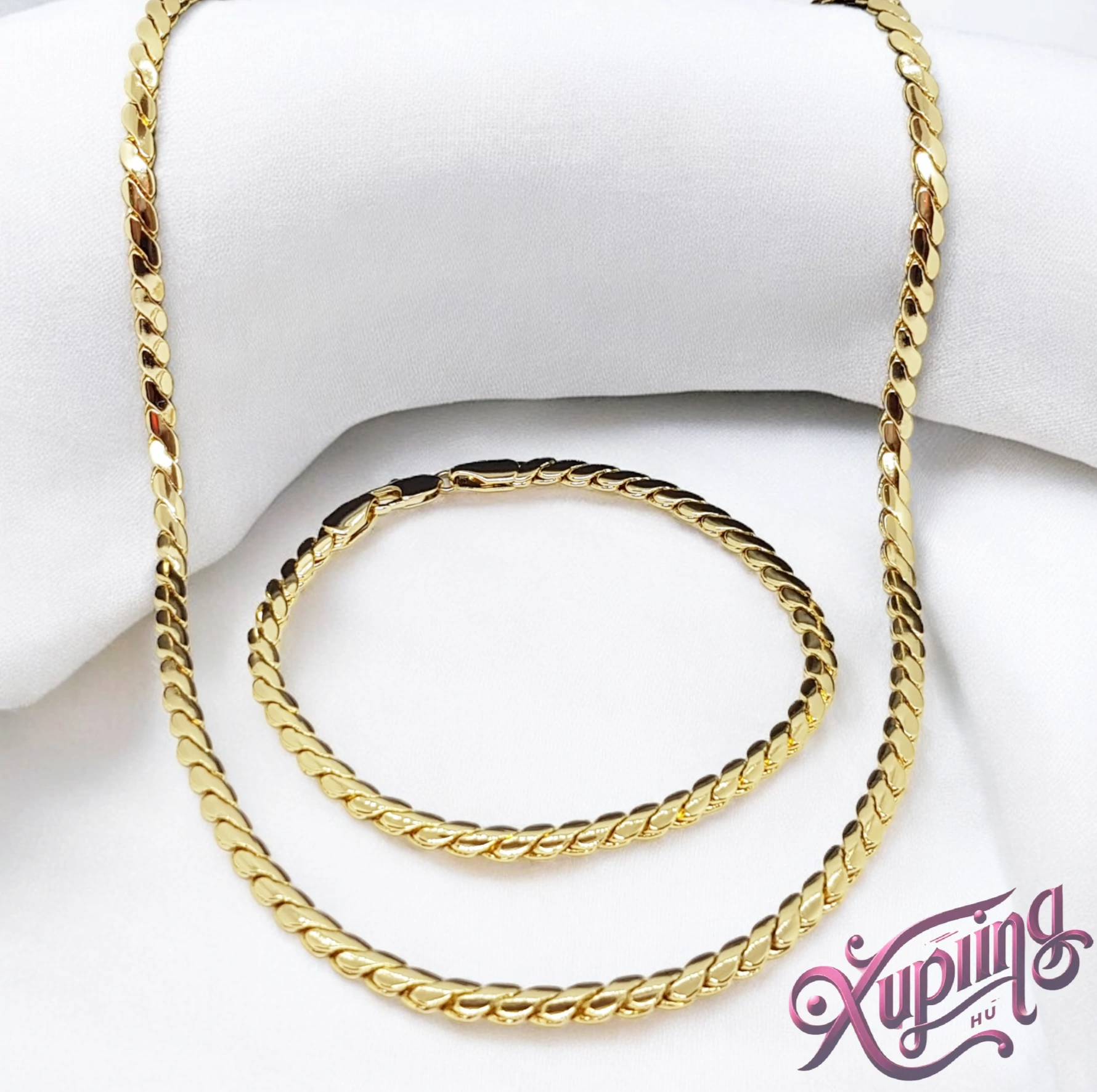 Nilsa 14K XP ékszerszett - nyakék + karkötő 50cm/20cm