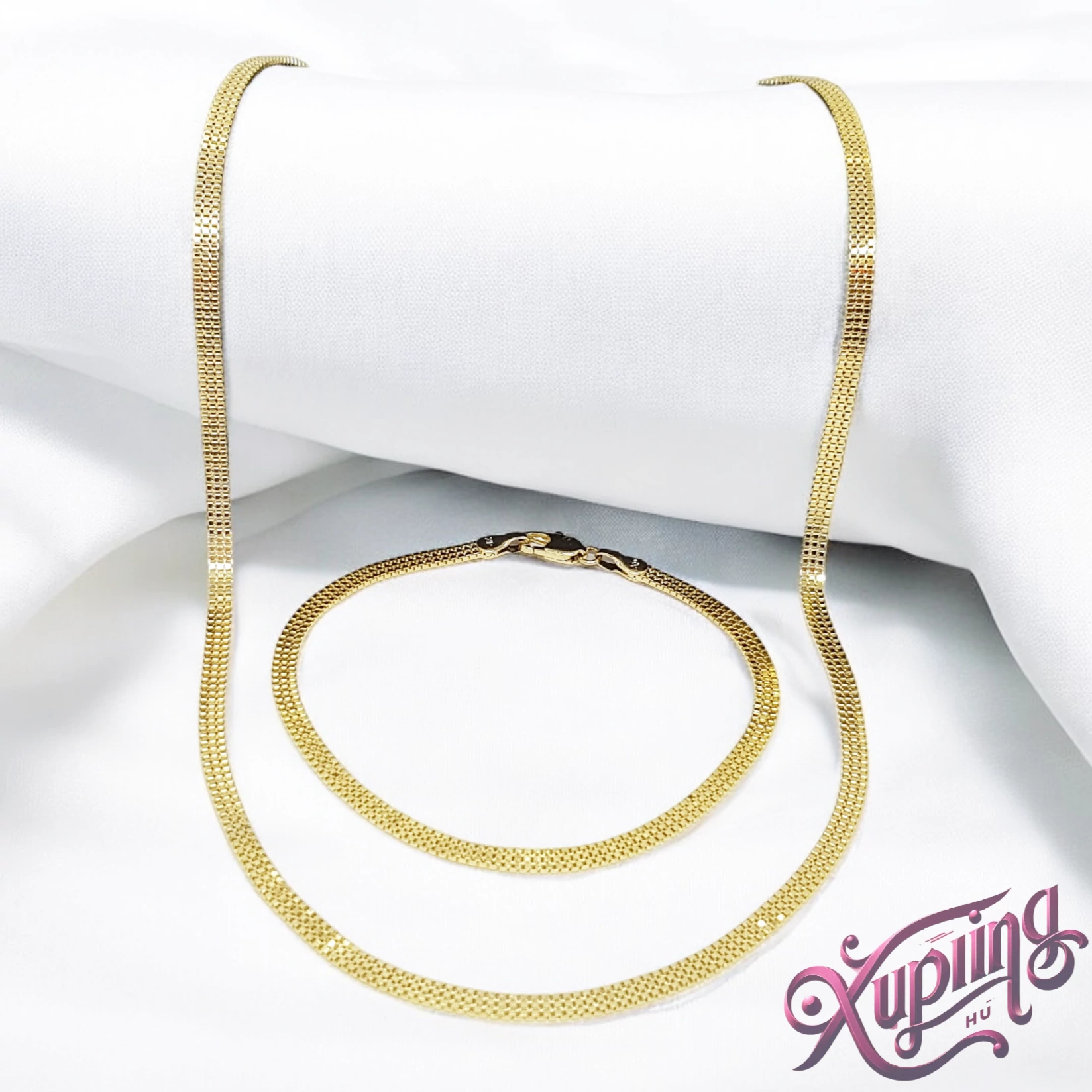 Kiara 14K XP ékszerszett - nyakék + karkötő 45cm/19cm