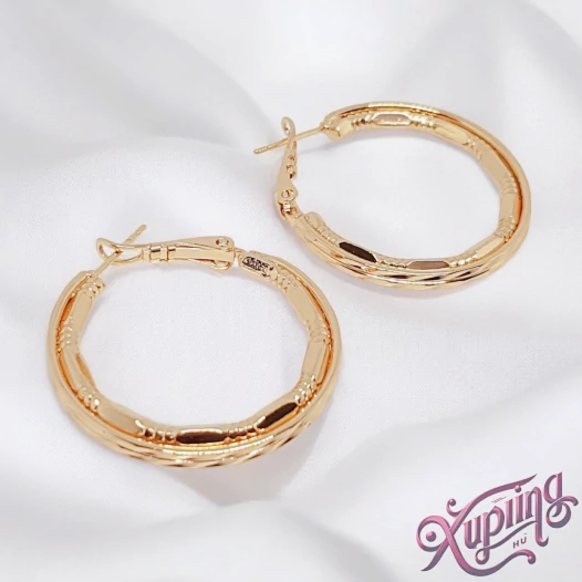 Thalia 18K XP karika fülbevaló 3cm