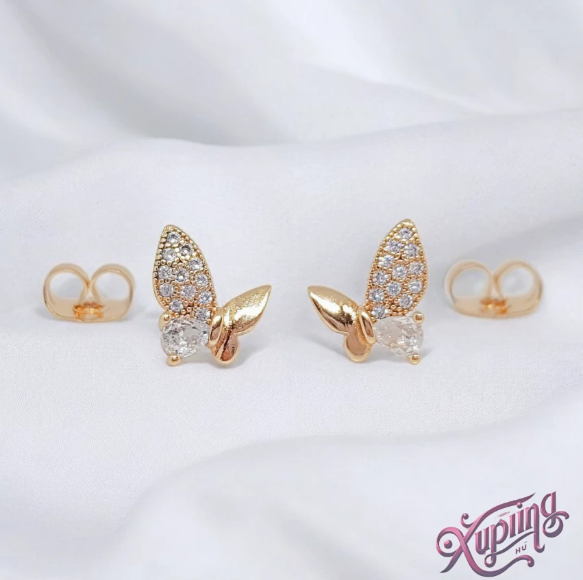 Dita 18K XP pillangó fülbevaló clear