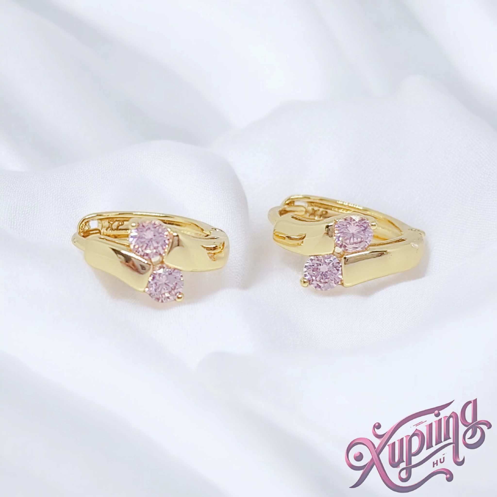 Lucie 14K XP fülbevaló pink