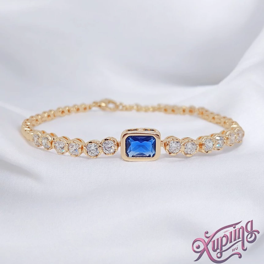 Sanni 18K XP karkötő 17+3cm kék