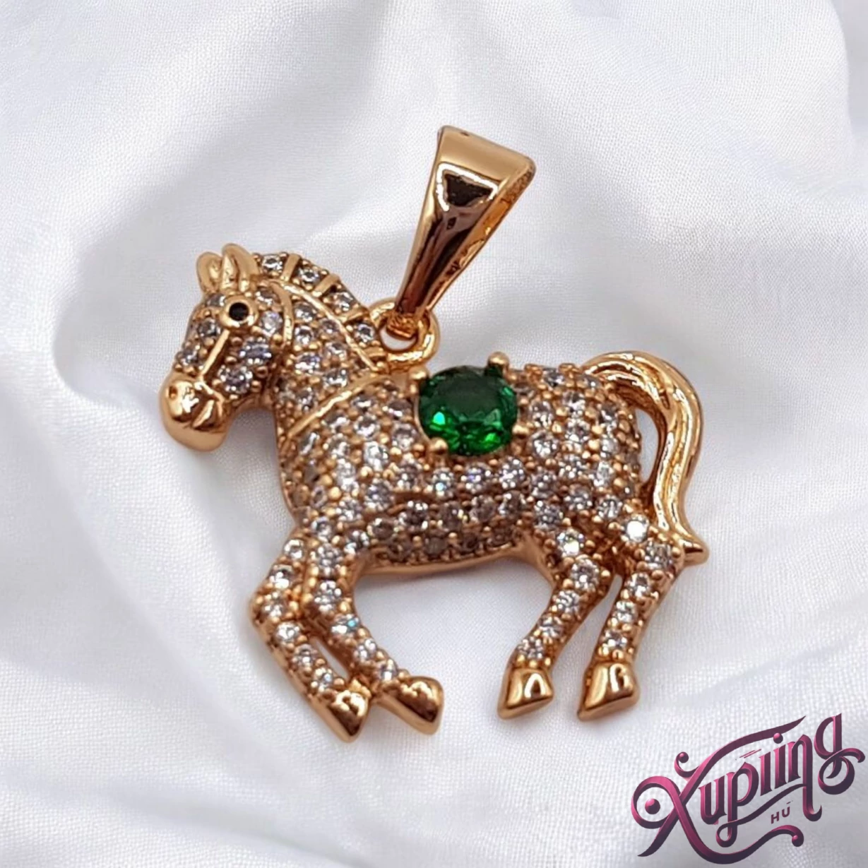 Horse 18K XP lovas medál zöld